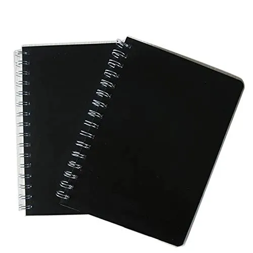 black cover college spiral notebook students and office writing diary subject notebooks 60 sheets 500x500 1